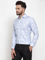 Thumbnail for Jainish Blue Men's Cotton Printed Formal Shirt's ( SF 751Sky ) - Distacart