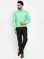 Thumbnail for Jainish Green Men's Cotton Solid Button Down Formal Shirts ( SF 753Green ) - Distacart