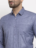 Thumbnail for Jainish Grey Men's Cotton Solid Button Down Formal Shirts ( SF 753Grey ) - Distacart