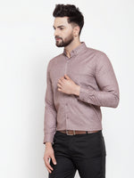 Thumbnail for Jainish Brown Men's Cotton Solid Button Down Formal Shirts ( SF 753Mauve ) - Distacart