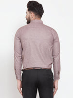 Thumbnail for Jainish Brown Men's Cotton Solid Button Down Formal Shirts ( SF 753Mauve ) - Distacart