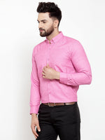 Thumbnail for Jainish Pink Men's Cotton Solid Button Down Formal Shirts ( SF 753Pink ) - Distacart