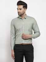 Thumbnail for Jainish Green Men's Cotton Solid Button Down Formal Shirts ( SF 753Pista ) - Distacart