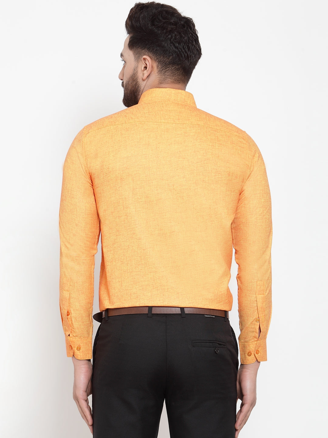 Jainish Yellow Men's Cotton Solid Button Down Formal Shirts ( SF 753Yellow ) - Distacart