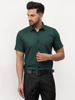 Thumbnail for Jainish Olive Men's Cotton Half Sleeves Solid Formal Shirts ( SF 754Olive ) - Distacart