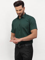 Thumbnail for Jainish Olive Men's Cotton Half Sleeves Solid Formal Shirts ( SF 754Olive ) - Distacart