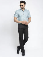 Thumbnail for Jainish Green Men's Cotton Half Sleeves Solid Formal Shirts ( SF 754Sea-Green ) - Distacart
