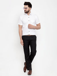 Thumbnail for Jainish White Men's Cotton Half Sleeves Solid Formal Shirts ( SF 754White ) - Distacart