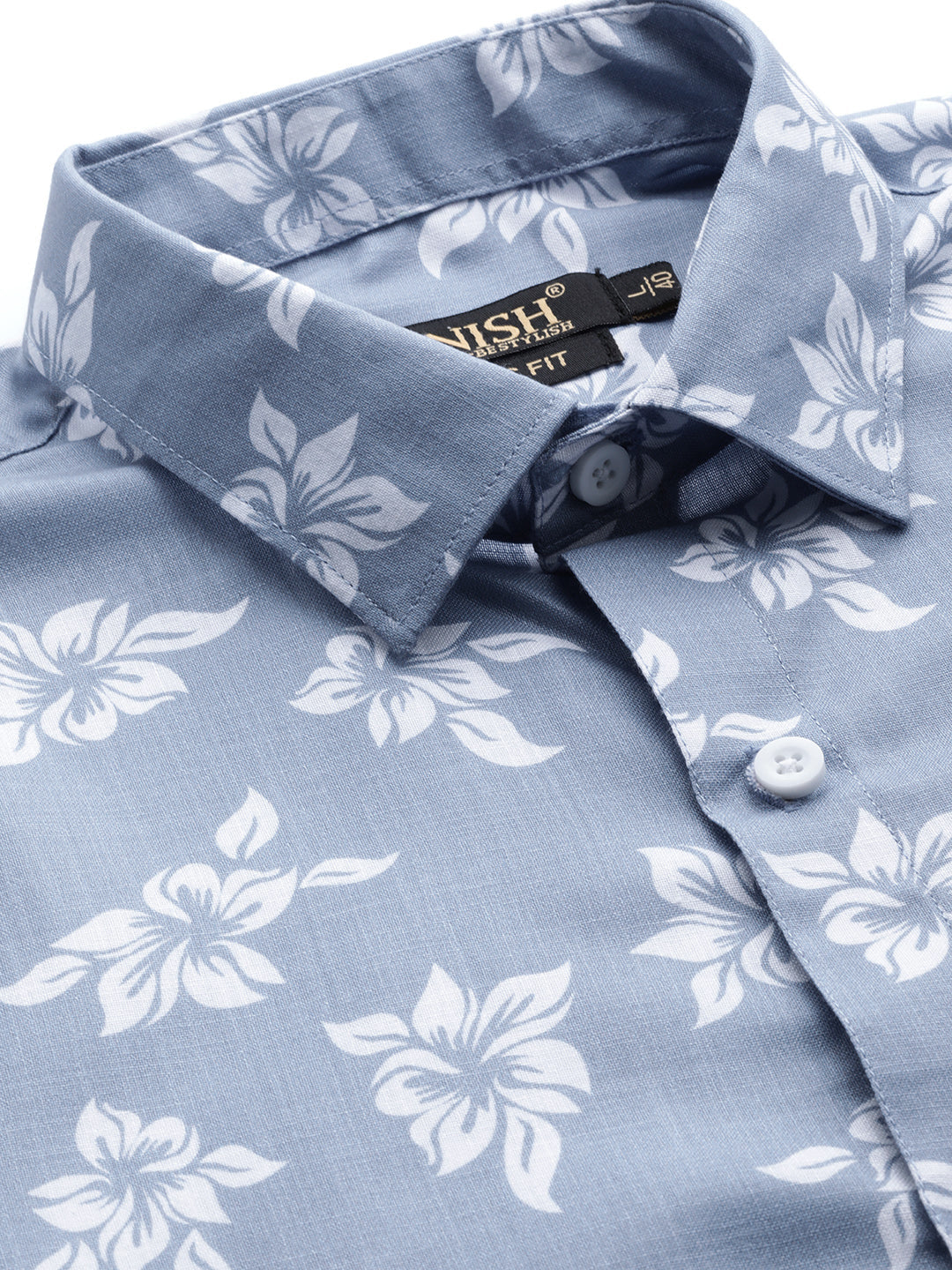 Jainish Blue Men's Cotton Printed Formal Shirt's ( SF 755Sky ) - Distacart