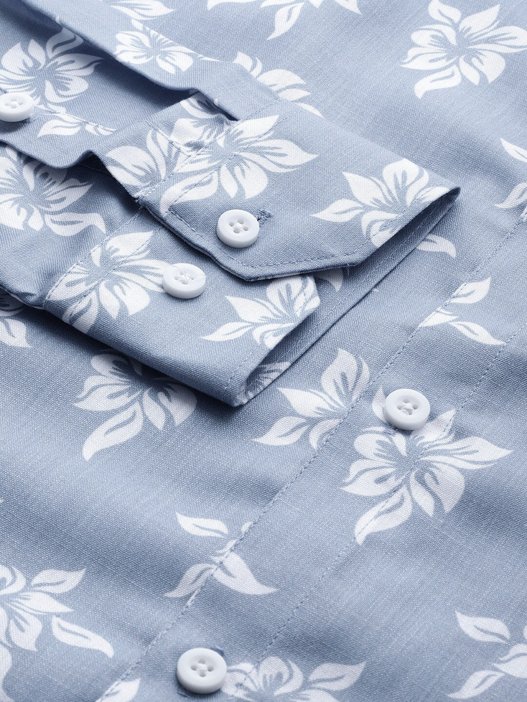 Jainish Blue Men's Cotton Printed Formal Shirt's ( SF 755Sky ) - Distacart