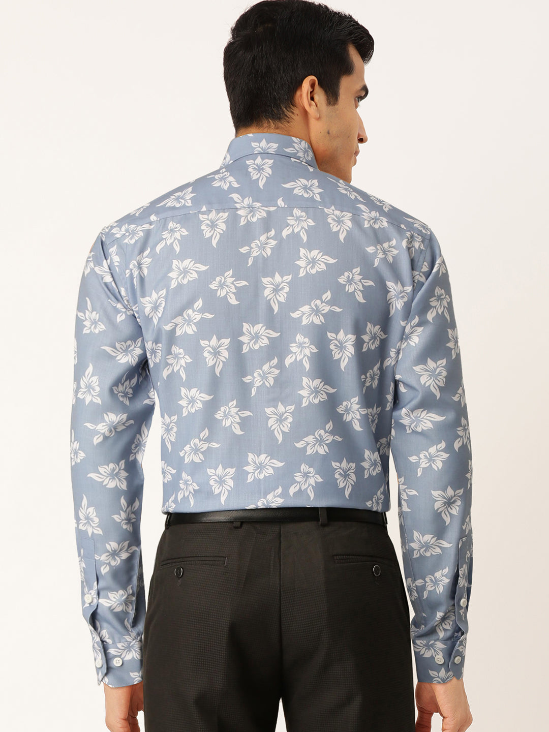 Jainish Blue Men's Cotton Printed Formal Shirt's ( SF 755Sky ) - Distacart