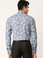 Thumbnail for Jainish Blue Men's Cotton Printed Formal Shirt's ( SF 755Sky ) - Distacart