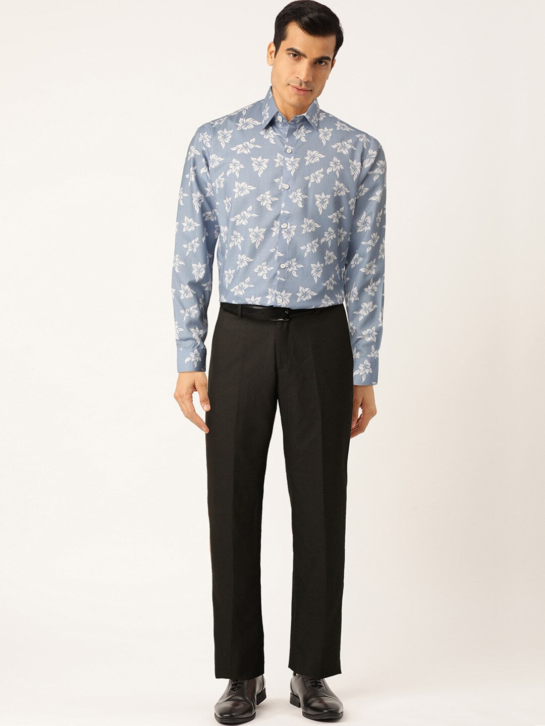 Jainish Blue Men's Cotton Printed Formal Shirt's ( SF 755Sky ) - Distacart