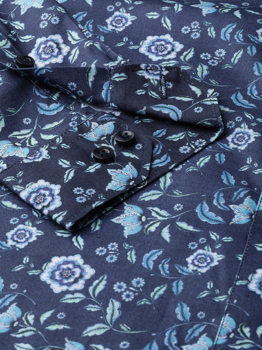 Jainish Blue Men's Cotton Printed Formal Shirt's ( SF 756Blue ) - Distacart
