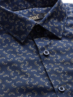 Thumbnail for Jainish Navy Men's Cotton Printed Formal Shirt's ( SF 756Navy ) - Distacart