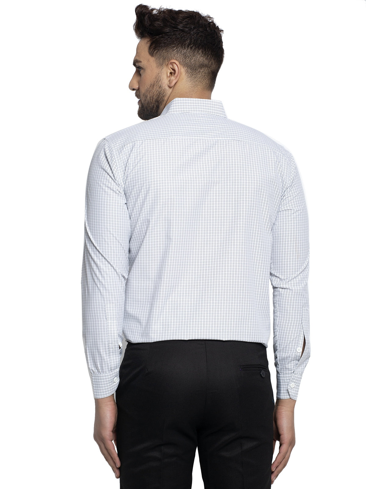 Jainish Black Men's Cotton Checked Formal Shirt's ( SF 758Black ) - Distacart