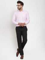 Thumbnail for Jainish Pink Men's Cotton Checked Formal Shirt's ( SF 758Pink ) - Distacart