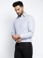 Thumbnail for Jainish Blue Men's Cotton Striped Formal Shirt's ( SF 759Light-Blue ) - Distacart