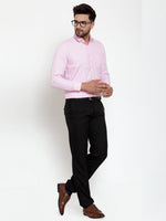Thumbnail for Jainish Pink Men's Cotton Striped Formal Shirt's ( SF 759Pink ) - Distacart