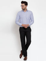 Thumbnail for Jainish Blue Men's Cotton Checked Formal Shirt's ( SF 760Sky ) - Distacart