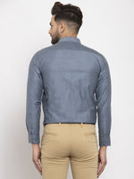 Thumbnail for Jainish Grey Men's Cotton Polka Dots Formal Shirt's ( SF 761Grey ) - Distacart