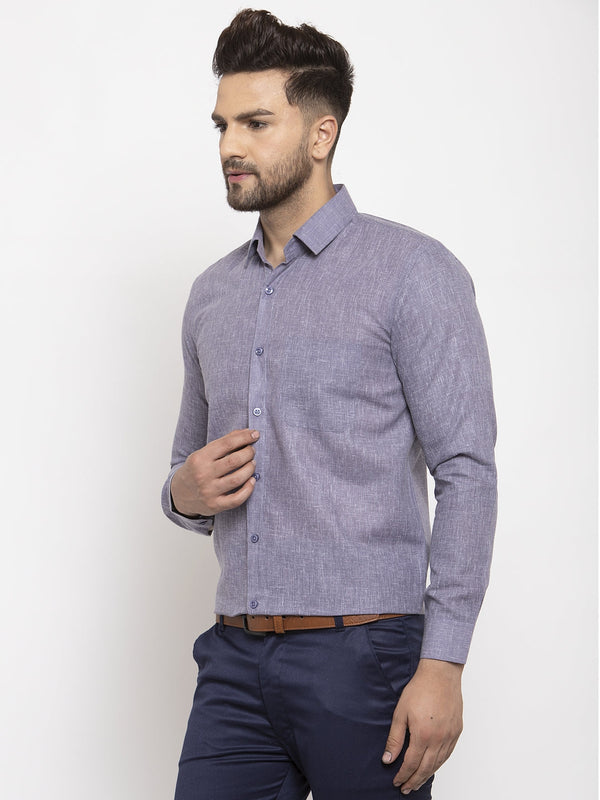 Jainish Grey Men's Dobby Solid Formal Shirts ( SF 762Grey ) - Distacart