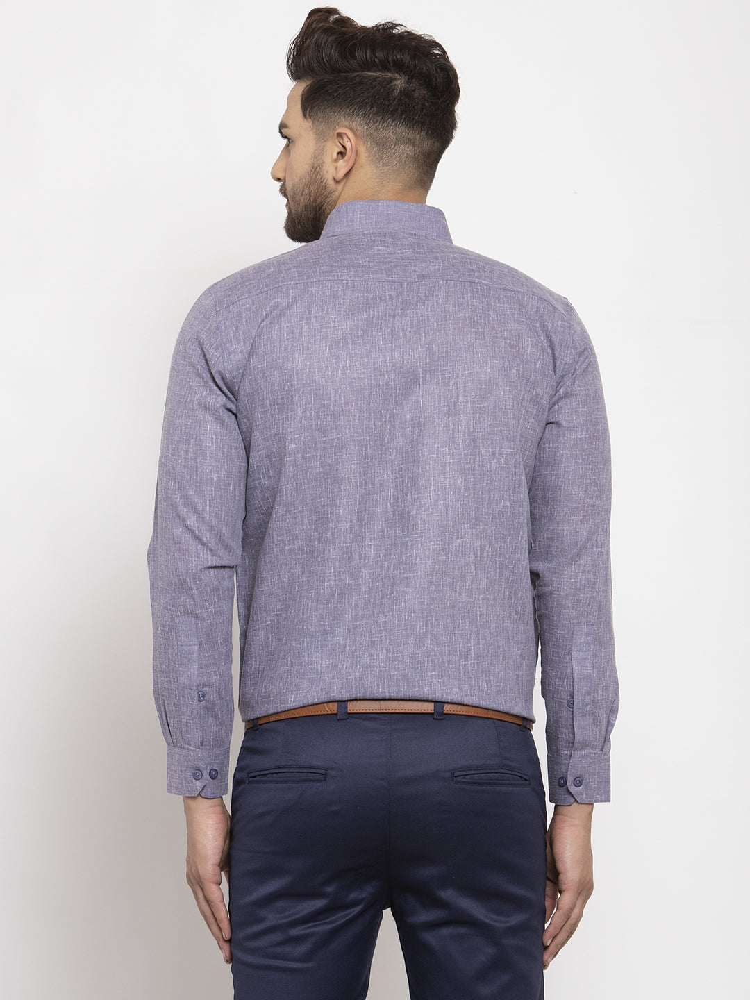 Jainish Grey Men's Dobby Solid Formal Shirts ( SF 762Grey ) - Distacart