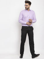 Thumbnail for Jainish Purple Men's Dobby Solid Formal Shirts ( SF 762Light-Purple ) - Distacart
