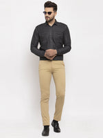 Thumbnail for Jainish Black Men's Denim Solid Formal Shirt's ( SF 763Black ) - Distacart