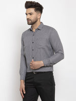 Thumbnail for Jainish Black Men's Cotton Checked Formal Shirt's ( SF 765Black ) - Distacart