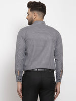 Thumbnail for Jainish Black Men's Cotton Checked Formal Shirt's ( SF 765Black ) - Distacart