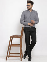 Thumbnail for Jainish Black Men's Cotton Checked Formal Shirt's ( SF 765Black ) - Distacart