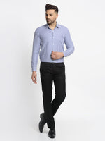 Thumbnail for Jainish Blue Men's Cotton Checked Formal Shirt's ( SF 765Blue ) - Distacart