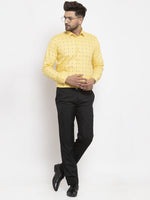Thumbnail for Jainish Yellow Men's Cotton Printed Formal Shirt's ( SF 766Yellow ) - Distacart