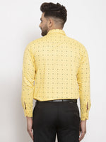 Thumbnail for Jainish Yellow Men's Cotton Printed Formal Shirt's ( SF 766Yellow ) - Distacart