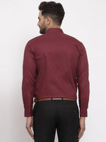 Thumbnail for Jainish Maroon Men's Cotton Geometric Formal Shirt's ( SF 767Maroon ) - Distacart