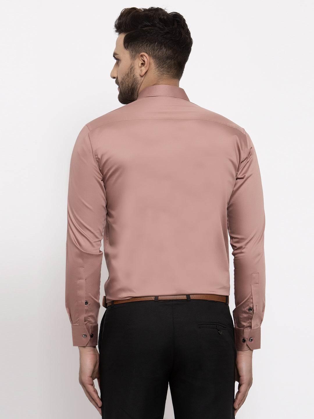 Jainish Brown Men's Cotton Solid Formal Shirt's ( SF 768Brown ) - Distacart