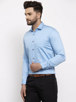 Thumbnail for Jainish Blue Men's Cotton Solid Formal Shirt's ( SF 768Light-Blue ) - Distacart