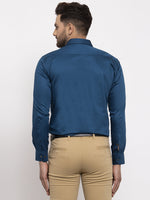Thumbnail for Jainish Navy Men's Cotton Solid Formal Shirt's ( SF 768Navy ) - Distacart