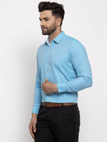 Thumbnail for Jainish Blue Men's Cotton Printed Formal Shirt's ( SF 774Aqua ) - Distacart