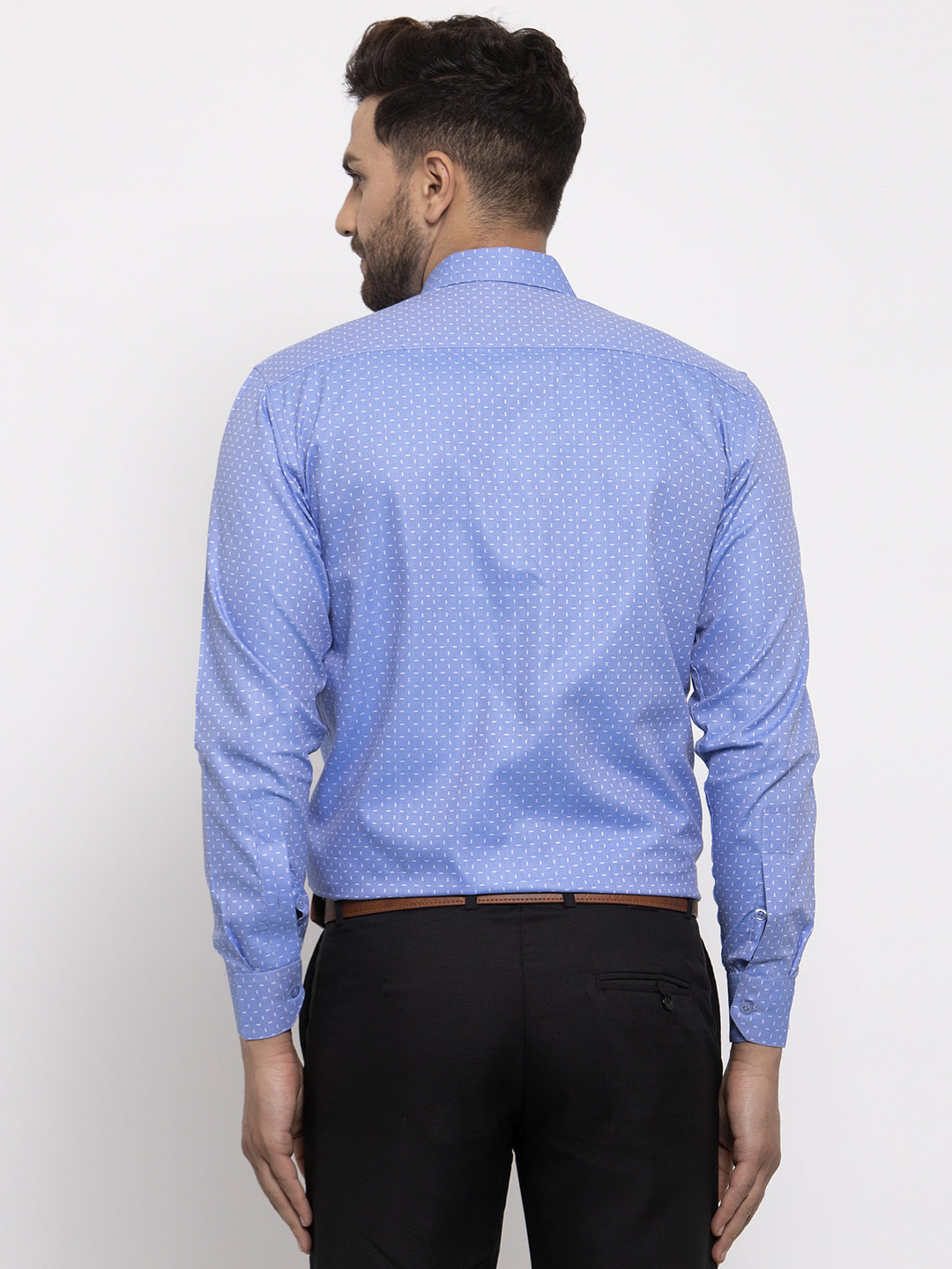Jainish Blue Men's Cotton Printed Formal Shirt's ( SF 774Blue ) - Distacart