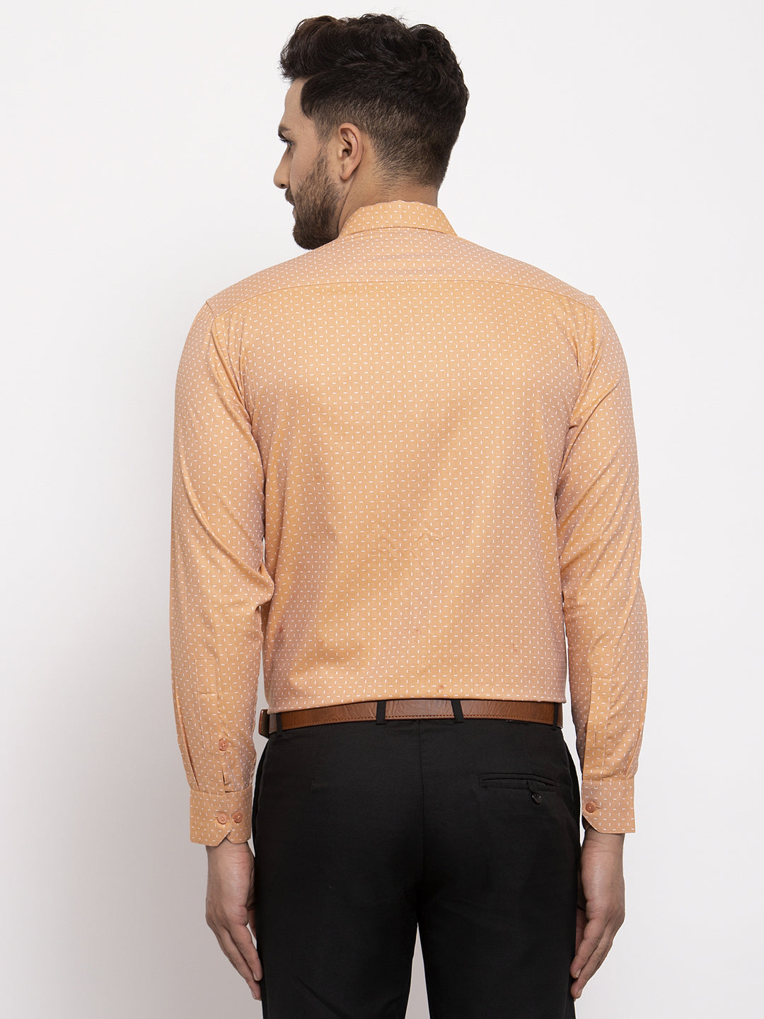 Jainish Brown Men's Cotton Printed Formal Shirt's ( SF 774Rust ) - Distacart