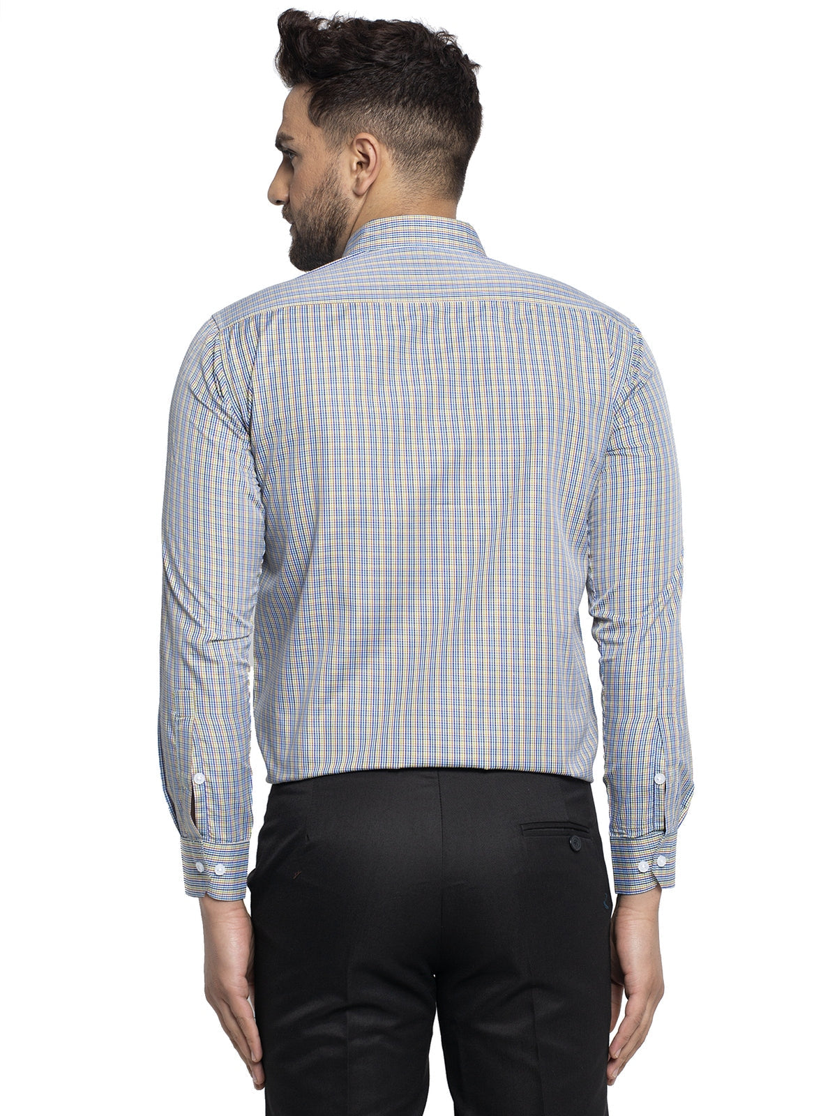Jainish Green Men's Cotton Checked Formal Shirt's ( SF 776Green ) - Distacart
