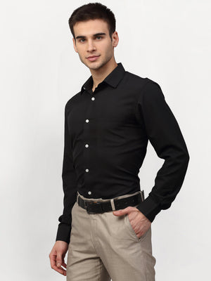 Jainish Black Men's Solid Formal Shirts ( SF 777Black ) - Distacart