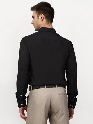 Jainish Black Men's Solid Formal Shirts ( SF 777Black ) - Distacart