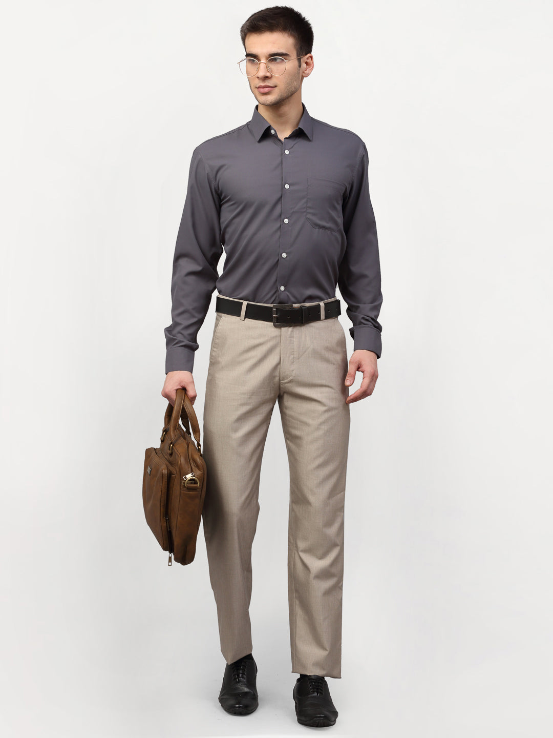 Jainish Grey Men's Solid Formal Shirts ( SF 777Grey ) - Distacart