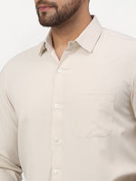 Thumbnail for Jainish Beige Men's Solid Formal Shirts ( SF 777Light-Beige ) - Distacart