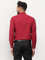 Thumbnail for Jainish Maroon Men's Solid Formal Shirts ( SF 777Maroon ) - Distacart