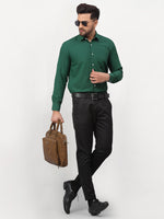 Thumbnail for Jainish Olive Men's Solid Formal Shirts ( SF 777Olive ) - Distacart