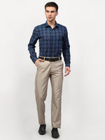 Thumbnail for Jainish Blue Men's Checked Formal Shirts ( SF 781Sky-Blue ) - Distacart